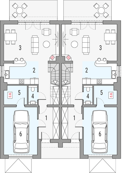 Parter projektu Konrad 2 - dwulokalowy LLL