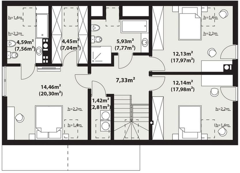 Poddasze projektu Kiri drewniany