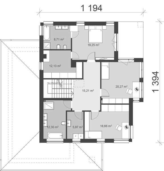 Piętro 1 projektu uA23v3