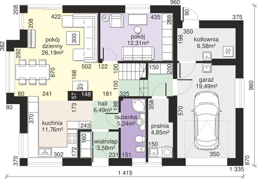 Parter projektu Dom przy Cyprysowej 63