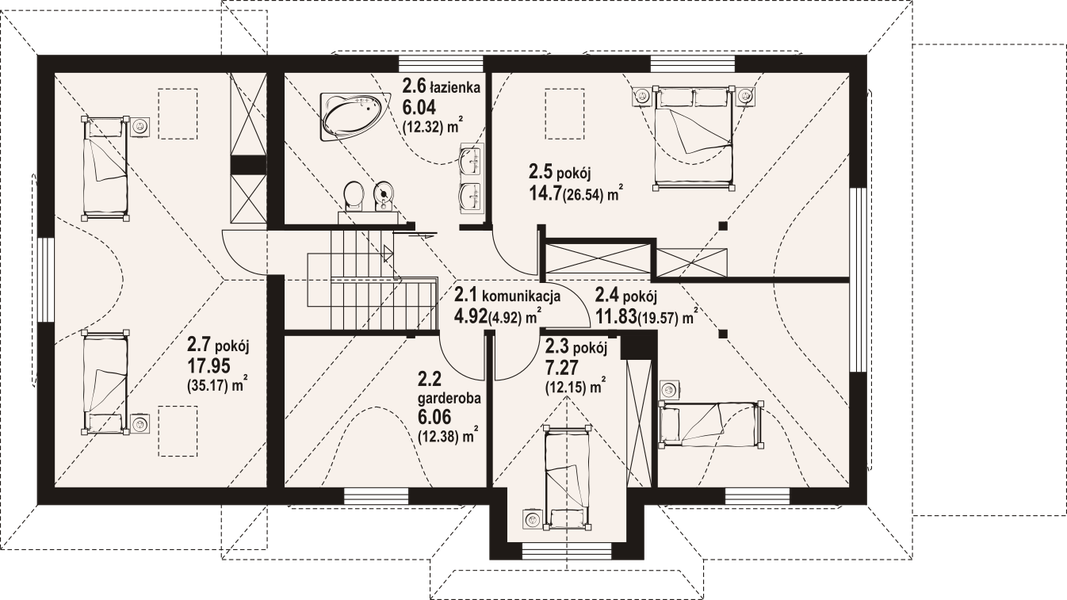 Poddasze projektu Chmielniki 87 dw