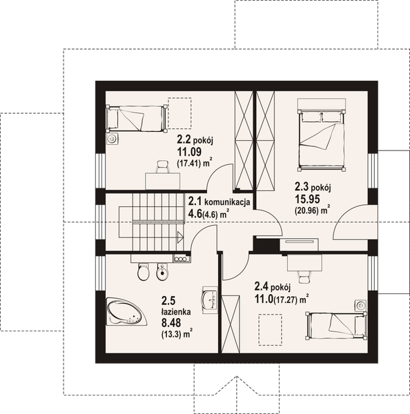 Poddasze projektu Witkowo dw