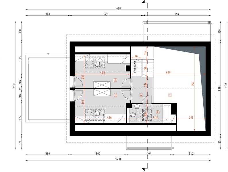 Poddasze projektu D316A