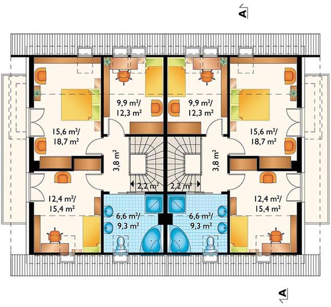 Poddasze projektu Beza Bo Duolit (1718)