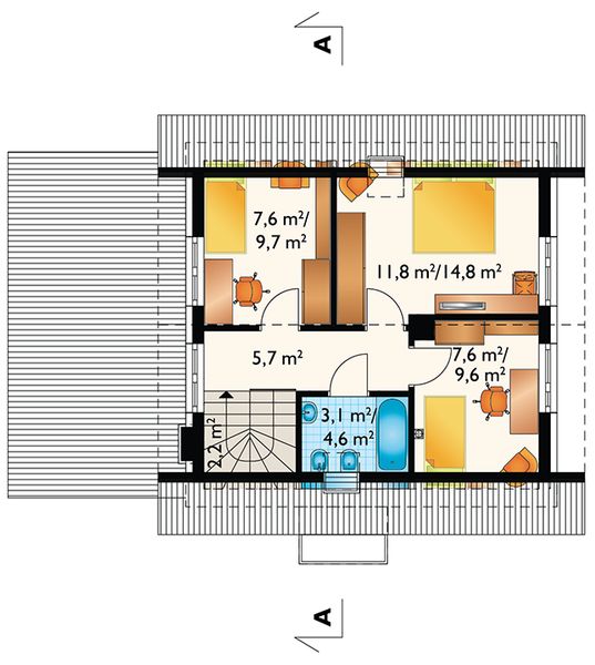 Poddasze projektu Smyk Nano (1746)