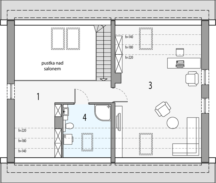 Poddasze projektu Aurelia A