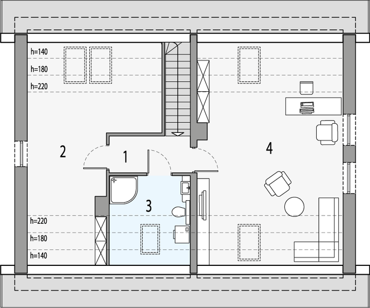 Poddasze projektu Aurelia B