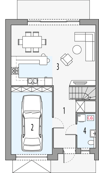 Parter projektu Gilbert 6 - segment lewy