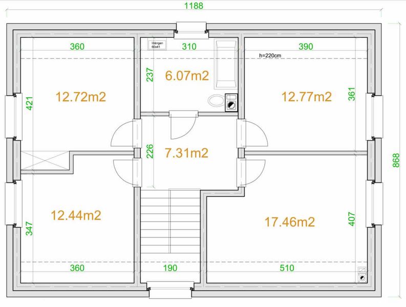 Poddasze projektu eko Typowy 56