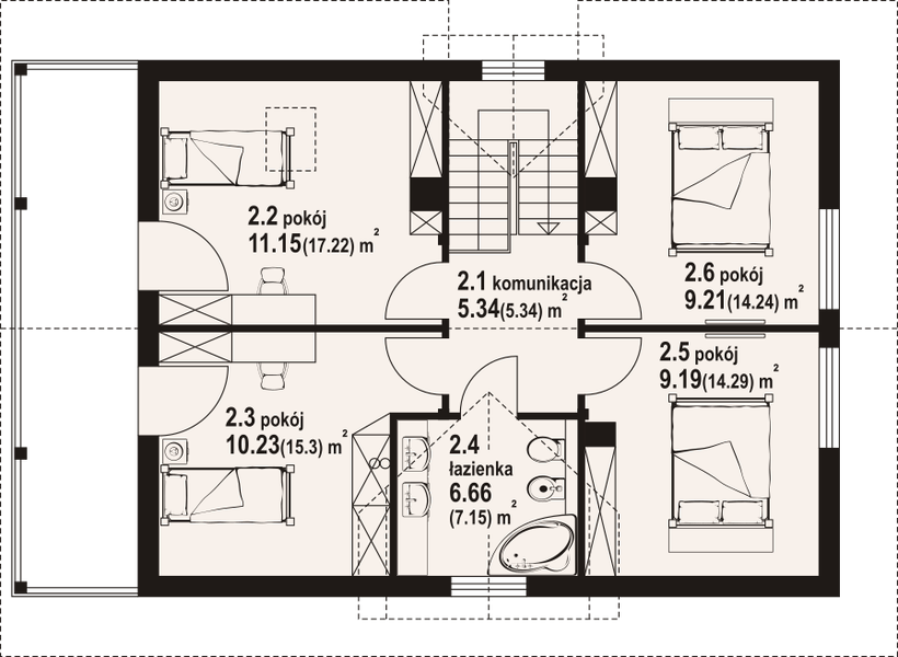 Poddasze projektu Milicz 39 dw