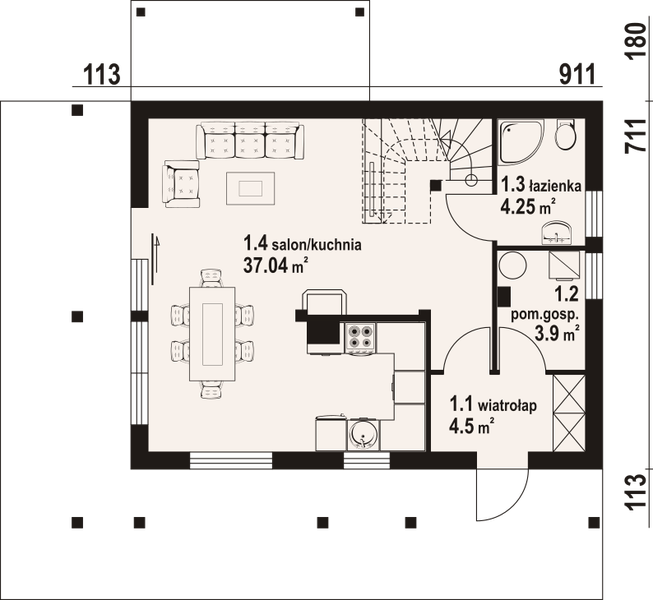 Parter projektu Świdnica mała 16 dws