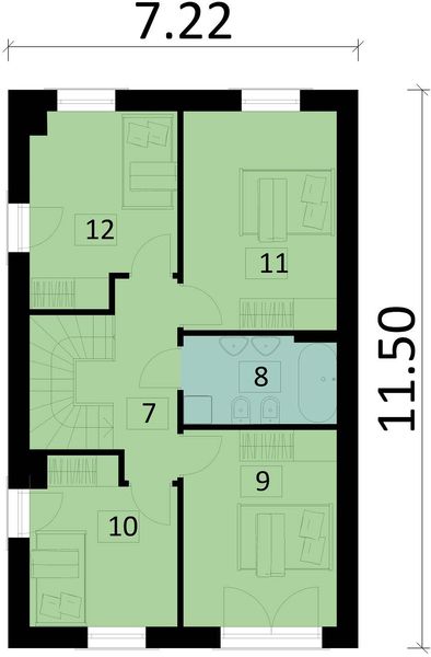 Piętro 1 projektu KA154 S