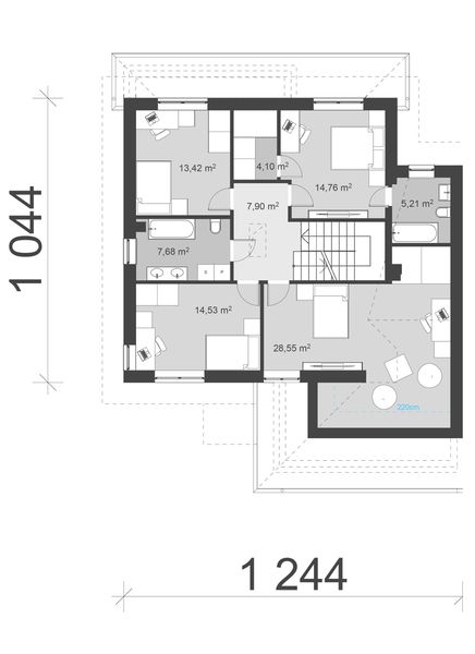 Piętro 1 projektu uA203