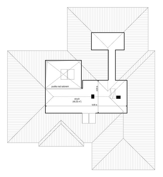 Poddasze projektu Willa Parterowa 3