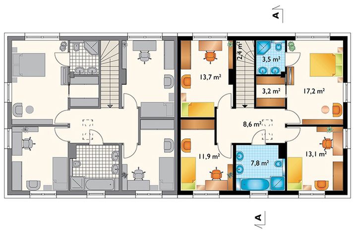 Piętro 1 projektu Emma Max Duo (1728)