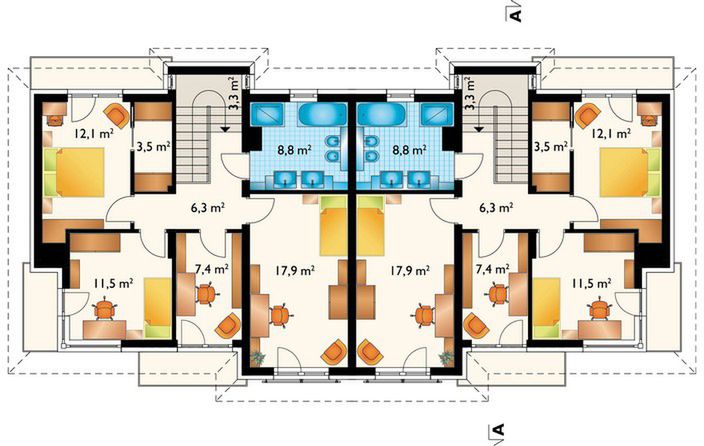Piętro 1 projektu Monika Duolit (1715)