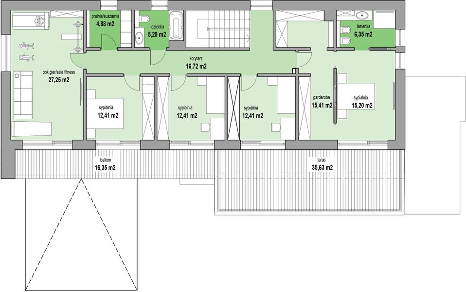 Piętro 1 projektu MJS-119