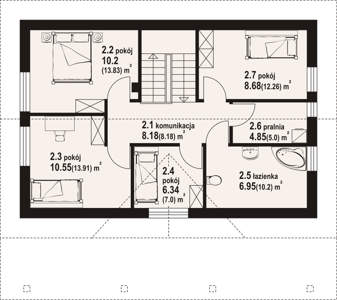 Poddasze projektu Ponin