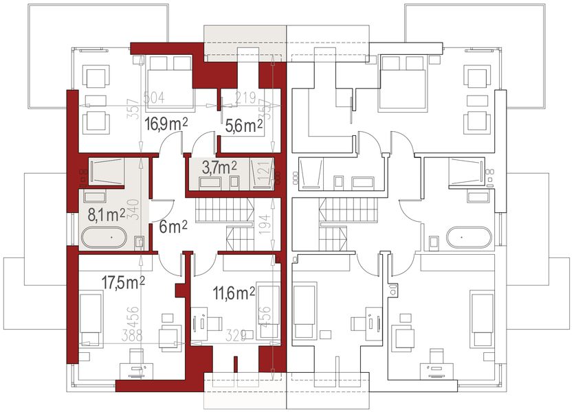 Poddasze projektu Diana Grande C bliźniak