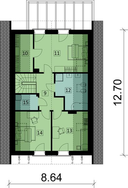 Poddasze projektu KA33 M