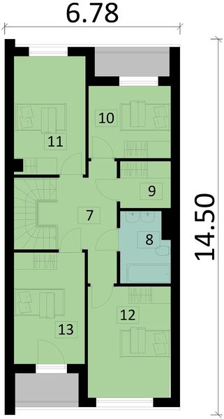 Piętro 1 projektu KA208 S