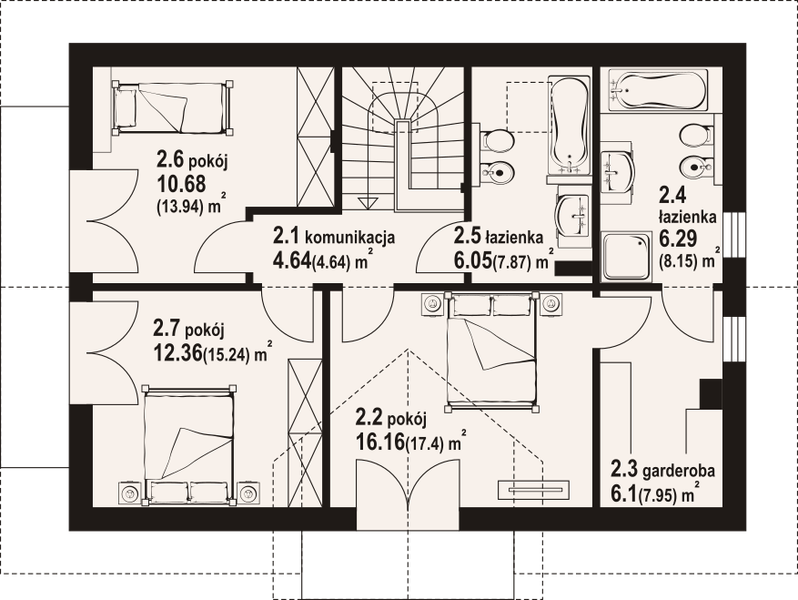 Poddasze projektu Henryków b1m
