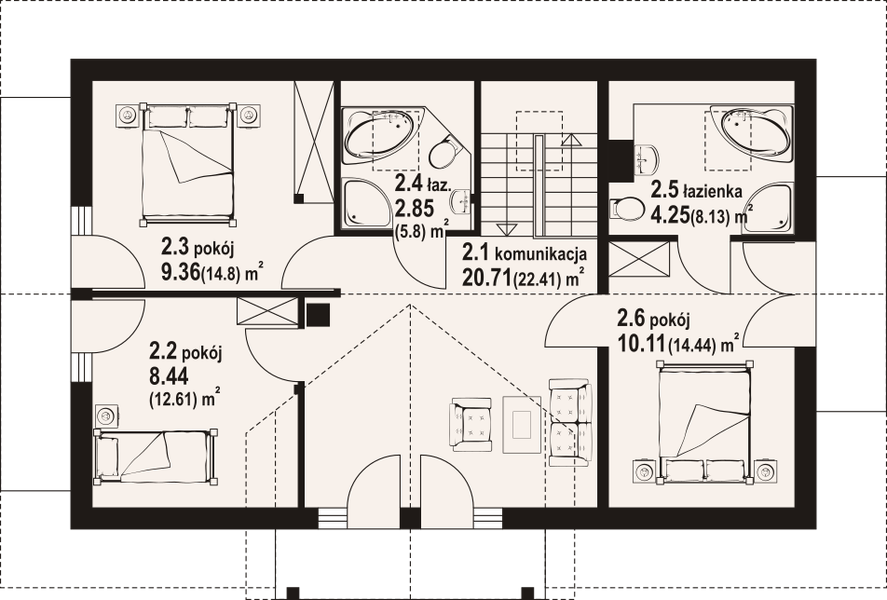 Poddasze projektu Oleśnica 3 dws
