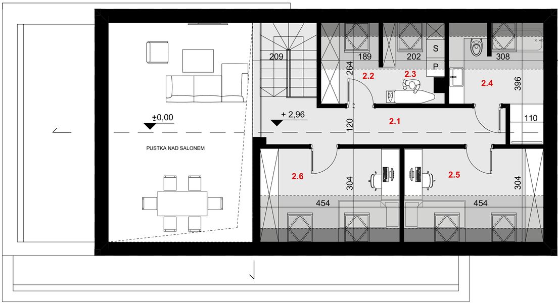 Poddasze projektu Sej-pro 034 energo