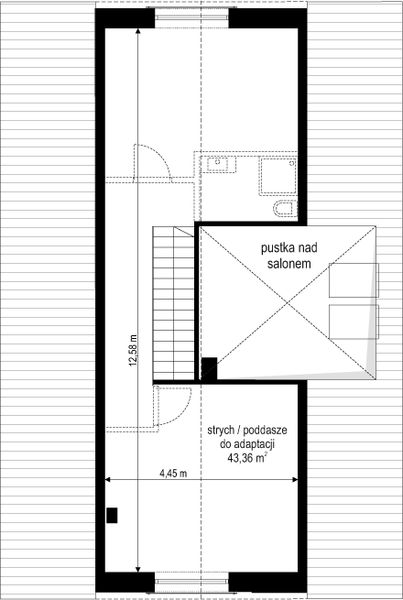 Poddasze projektu Dom na przytulnej 3