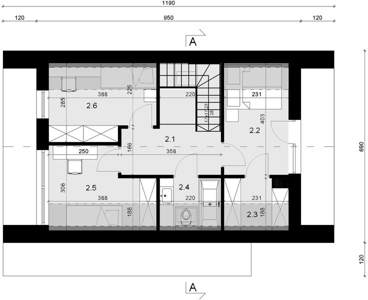 Poddasze projektu Sej-pro 072/1 energo