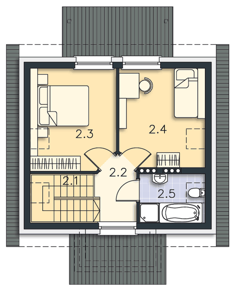 Poddasze projektu Oia LMP361