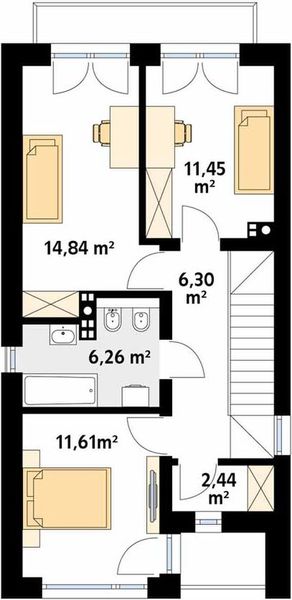 Piętro 1 projektu Wiąz W
