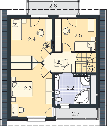 Poddasze projektu Berno III LMP102b