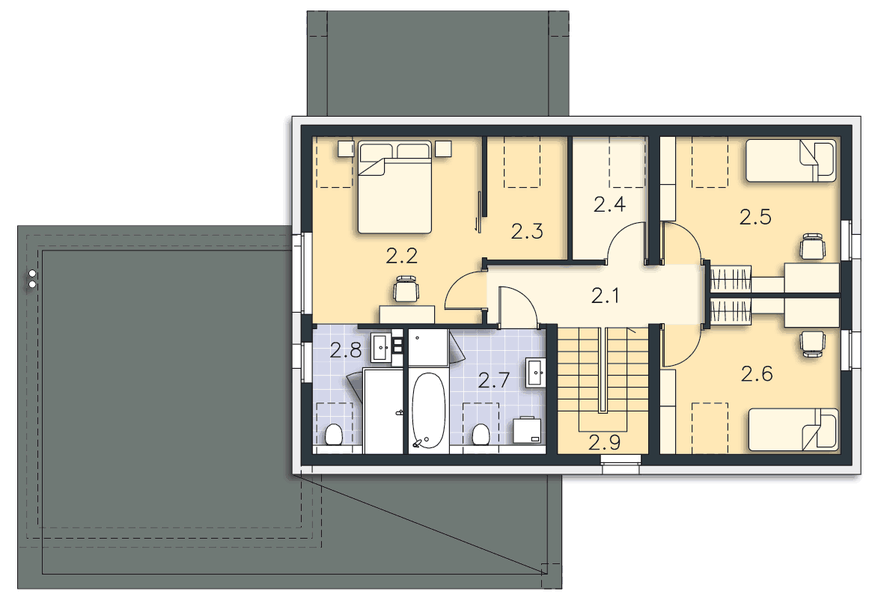 Poddasze projektu Newcastle DCP364