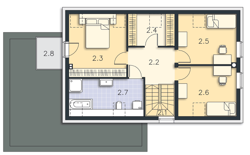 Poddasze projektu Newcastle IV DCP364c