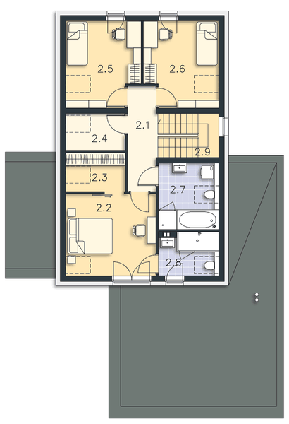 Poddasze projektu Newcastle II DCP364a