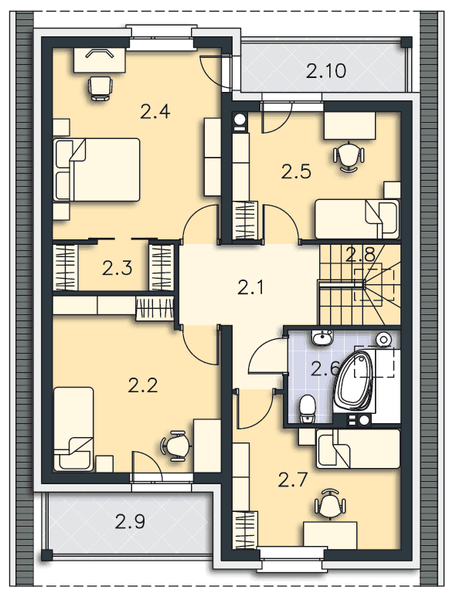 Poddasze projektu Berno IV DCP102c