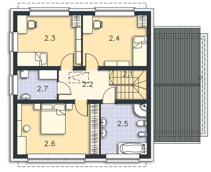 Piętro 1 projektu Dublin DCP350