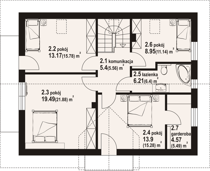 Poddasze projektu Cedrowo a1mk