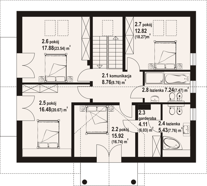 Poddasze projektu Darłowo a1m