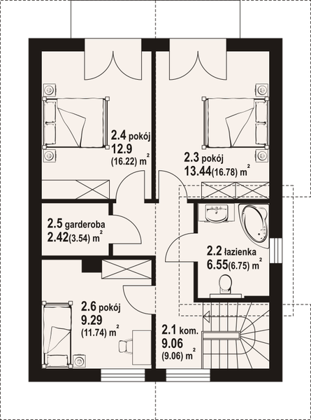 Poddasze projektu Gniazdowo a4