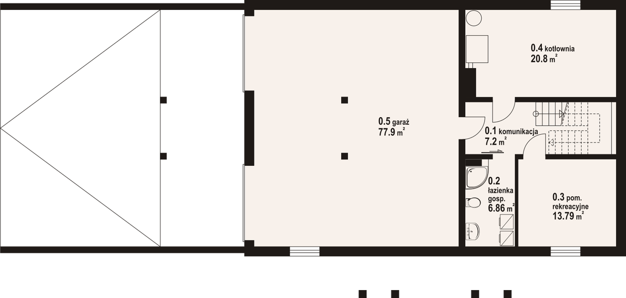 Piwnica projektu Osakowo 19 dw
