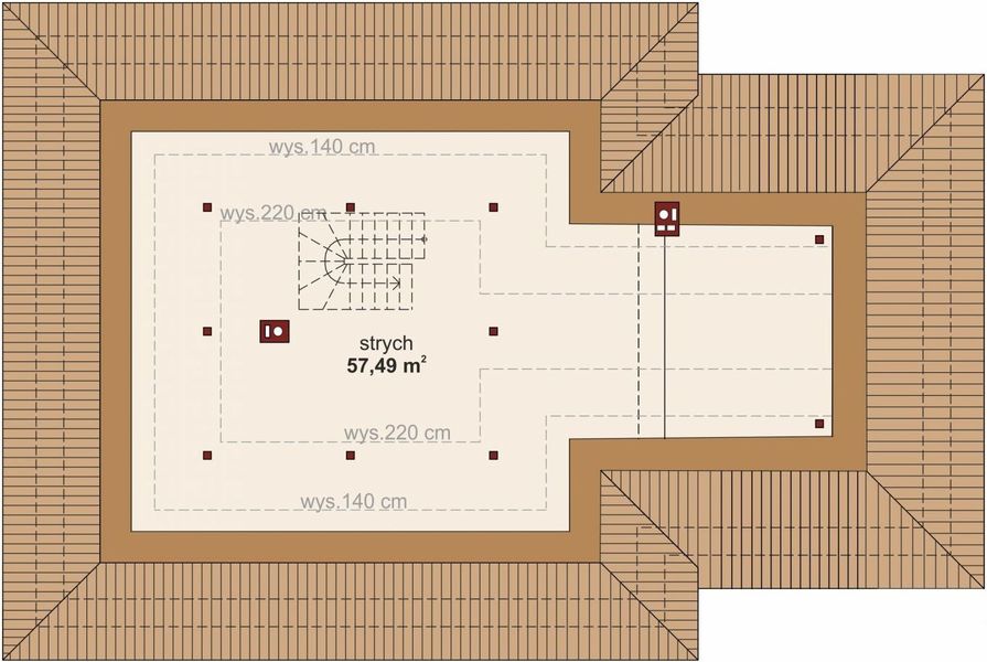 Poddasze projektu Domena 112 B1