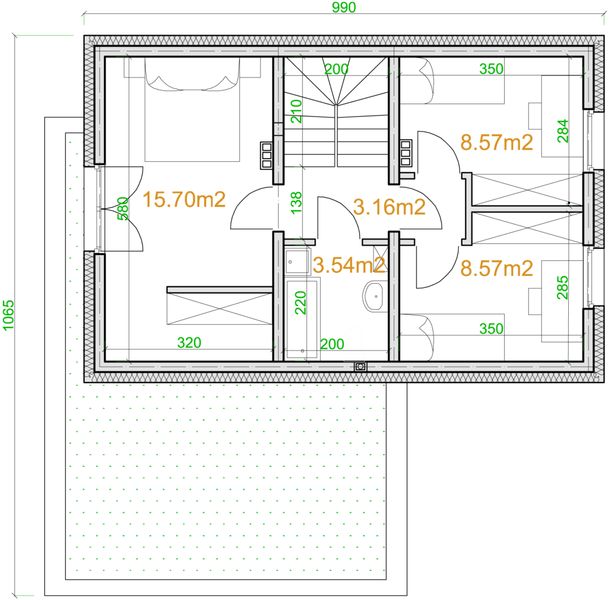 Poddasze projektu eko Typowy 65