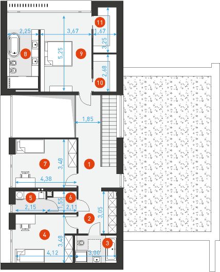 Piętro 1 projektu Autorski 1