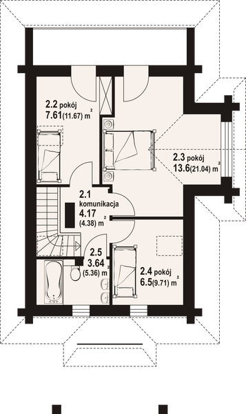 Poddasze projektu Rytowo dw 49