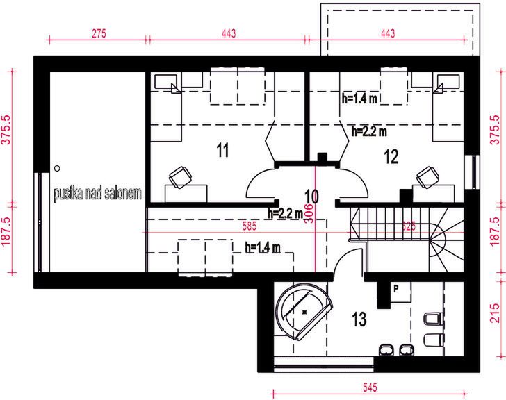 Poddasze projektu Sobota bez garażu [B]