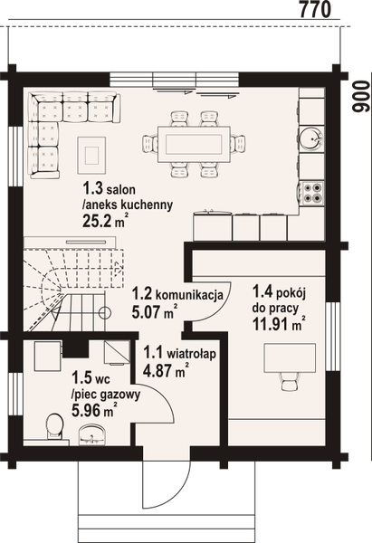 Parter projektu Grodziec aa 70 dw