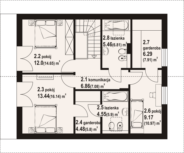 Poddasze projektu Gryfinowo b1 dws