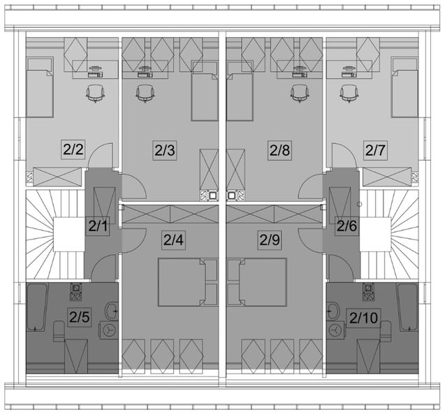 Poddasze projektu Eco 19 - dwulokalowy